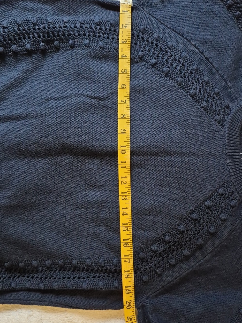 LOFT Dark Blue Knit Short Sleeve Top - Picture 9 of 9